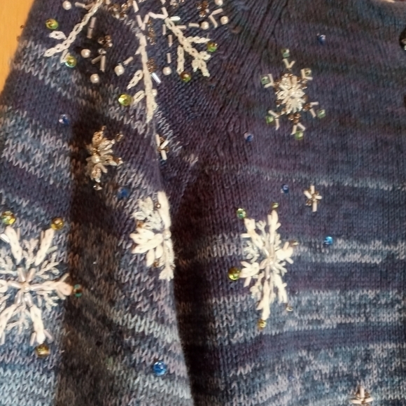 Tiara Ramie Blend Embellished Cardigan - Picture 4 of 7